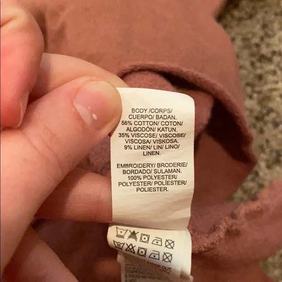 Lucky Brand How About No Distressed Cropped Hoodie - Picture 5 of 5